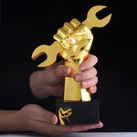 Clé à étrier à marteau personnalisée Compétences Concours Prix Métal 3d Modèle Camion Réparateur Trophée