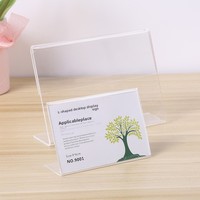 Support de table en acrylique en forme de L, horizontal et vertical, pour affichage de menu, prix et publicité, fabrication OEM
