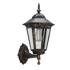 Lampe solaire LED murale moderne <span class=keywords><strong>en</strong></span> aluminium pour jardin et <span class=keywords><strong>route</strong></span>, avec détecteur de mouvement, s'allume automatiquement la nuit, 1,2 V - Product Image 1