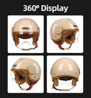 Casque demi-visage rétro vintage de style italien, nouveau certificat, matériau ABS, logo personnalisé gratuit pour les accessoires de scooter et de moto