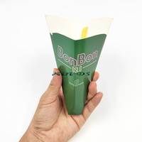 Support en papier personnalisé avec logo pour gaufres, frites, crêpes et crêpes suisses – Boîte alimentaire