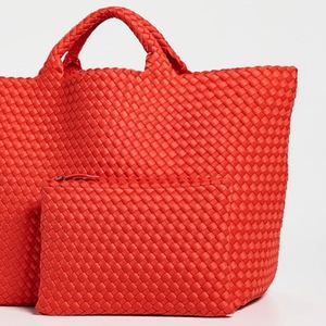 Custom Woven Neoprene Tote <b>Bag</b> Women Travel Waterproof <b>Beach</b> <b>Bags</b> <b>Large</b> Capacity Weekender Shopping Autumn Fashion Handbags Open - Product Image 4