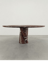 Table à manger Rosso Levanto en marbre naturel pour villa, mobilier de maison, marbre rouge
