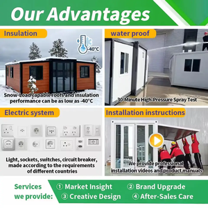 SKYLINE Casa Container Espandibile di Lusso 20ft 40ft Prefabbricata Modulare <span class=keywords><strong>in</strong></span> Acciaio per Negozio Hotel Magazzino Officina Edificio - Product Image 4