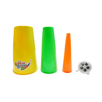 Vuvuzela pliable en plastique à 3 sections pour événements sportifs, jouet sonore de supporter, trompette de stade, vente en gros