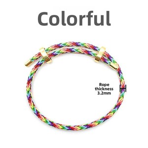 <span class=keywords><strong>Bracelet</strong></span> unisexe tressé de style chinois moderne avec boucle en forme de huit dorée <span class=keywords><strong>et</strong></span> cordon <span class=keywords><strong>rouge</strong></span>, par Jinyuan - Product Image 6