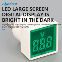 YUDA AD22B-22V 22MM 10A 220V LED R/Y/B/G/W Voltmeter Digital Sisipan Langsung IP53 untuk Penggunaan Rumah & Kantor Tersedia Kustom-amy