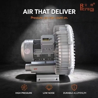 Souffleur à canal latéral 550W triphasé à faible bruit, ventilateur à vortex pour laboratoire et aspiration