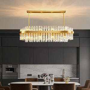 All-Copper Luxury Living Room Dining Room <b>Chandelier</b> Postmodern Minimalist High-End <b>Crystal</b> Pendant Light for Villa Lighting - Product Image 2