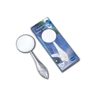 Lente d'Ingrandimento Portatile per Bambini con Manico in Metallo Dorato e Argentato, Ingrandimento 5x 45mm - Product Image 1