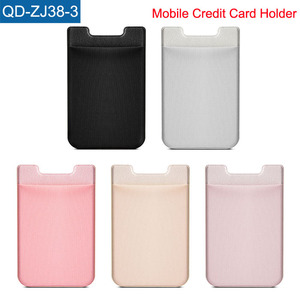 <span class=keywords><strong>Universal</strong></span> Chủ Thẻ Điện Thoại Dính Ví Dính Trên Stretchy Dual Pocket Điện Thoại Di Động Quay Lại Thẻ Tín Dụng Trường Hợp Tay Áo - Product Image 2