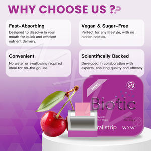 Tira de Biotics Candy Vitamina nutricional Película oral biótica para adultos No para mujeres embarazadas Dosificación de caramelo de goma - Product Image 5