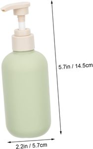 ขวดพลาสติก HDPE สีเขียวขวดเครื่องสำอางพร้อมที่จ่ายน้ำแชมพูขวดเจลอาบน้ำ200/260/300/400/500มล. - Product Image 2