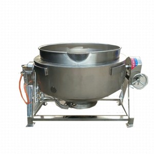Industrial Double Jacketed Kettle Cooking Boiling Machine 50L Gas Cooking Tilting Kettle With <b>Stirrer</b> Hard Candy Jacket Pot - Product Image 4