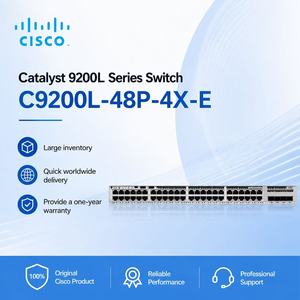 Nouveau Commutateur Cisco C9200L-48P-4X-E <span class=keywords><strong>48</strong></span> Ports PoE avec 4x10G SFP Uplink, Fonctions QoS et SNMP, Network Essentials - Product Image 1