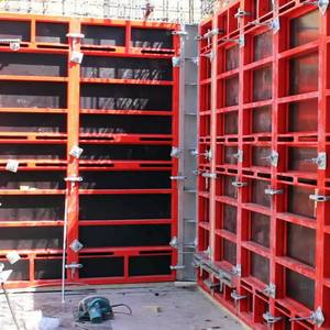 Panneau <span class=keywords><strong>de</strong></span> coffrage en acier renforcé pour travaux <span class=keywords><strong>de</strong></span> charge lourde, coffrage mural et <span class=keywords><strong>contreplaqué</strong></span> haute résistance, taille réglable, réutilisable - Product Image 4