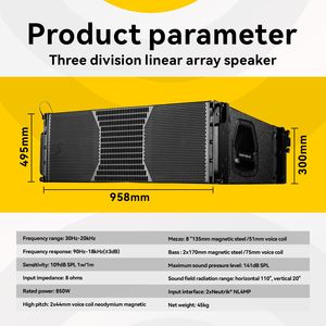 Sistema de Audio Profesional PA Chordio V210, Altavoz de Concierto <span class=keywords><strong>Pasivo</strong></span> con Neodimio de Alta Precisión, Caja Acústica de Línea de Respuesta Potente - Product Image 5