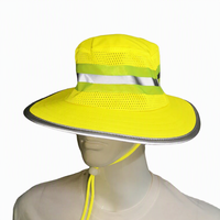 Casque de sécurité réfléchissant avec protection de la nuque, large bord, haute visibilité, respirant, pour hommes, avec logo personnalisé