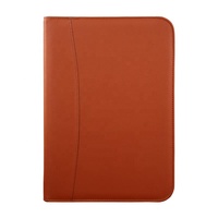 Carpeta Multifuncional para Documentos, Bolsa con Cierre, Portafolio de Cuero PU, Organizador de Archivos con Anillas