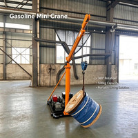Mini-grue à treuil thermique, rotation à 360 degrés, élévateur portable pour matériaux de construction, grue de toiture