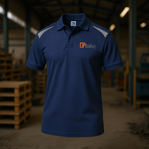 Ttake Polo à manches courtes, vêtement de travail classique, bleu marine, taille M - Product Image 3