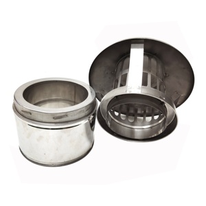6 "capuchons de pluie de système de conduit de mur jumeau d'acier inoxydable - Product Image 6