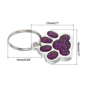 Factory Wholesale Zinc Alloy Identity Brand Claw Print Round Hanging Tag Engraveade Pet Collar Hanging Cat Dog Tag - Product Image 2