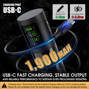Ambition C1 1900mAh çekirdeksiz Motor 2.0-4.2mm 7-Level ayarlanabilir inme vücut sanatı için profesyonel kablosuz dövme makinesi kalem - Product Image 4