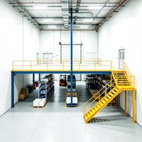 HONGXIN Étagère de mezzanine robuste personnalisable à 2-3 niveaux, sans boulons, à rivets, en acier laminé à froid, avec revêtement en poudre pour protection contre la corrosion