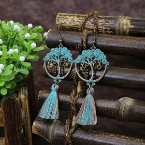 Geometric Alloy <b>Drop</b> Earrings Antique <b>Bronze</b> Plated Bohemia Style Women's Fashion Jewelry For Casual Wear - Product Image 4