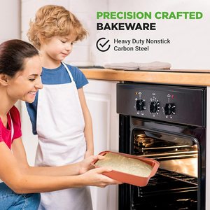 Non-Stick Pan <b>Set</b> 3 Pieces Easy To Clean Carton Steel <b>Bakeware</b> Nonstick Loaf Pan - Product Image 6