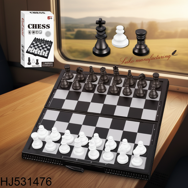 Magnetic Travel Chess Checkers Backgammon Set for Adults and Kids