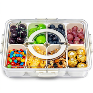 Conteneur de stockage alimentaire pliable en PET écologique moderne avec poignée, préservation de la fraîcheur, 31x23.8x7cm, capacité de 6 à 10L - Product Image 1