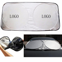 OEM 90*150cm Logo Imprimé Pare-Soleil Couverture De Voiture Personnalisé Pare-Soleil De Voiture Pare-Brise avec Pochette De Rangement
