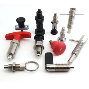 Nhôm đỏ đen kéo núm tay có thể thu vào phần còn lại khóa loại chỉ số pit tông chỉ số pin M12 M16 M10 - Product Image 4