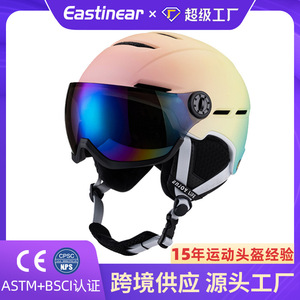 หมวกสกีพร้อมเลนส์เคลือบอิริเดียม วัสดุ PC สำหรับผู้ใหญ่ ใช้ได้ทั้งชายและหญิง สำหรับเล่นสกี - Product Image 4