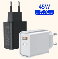 Cargador Rápido HNT 45W GaN con Cable USB-C Tipo C, Enchufe de Carga Rápida PD 20W, Adaptador para iPhone 16 15 14 13 12 11 Pro Max