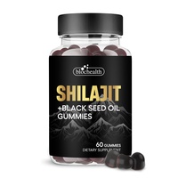 Gomitas de Shilajit Puro del Himalaya con Aceite de Semillas Negras y Ácido Fúlvico para Energía, Libido e Inmunidad, Marca Privada OEM Halal