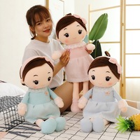 Vente en gros d'usine : Poupée en peluche douce pour bébé, jouet en peluche pour fille, compagnon pour anniversaire, anti-stress, unisexe, 14 ans et plus