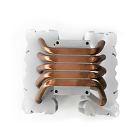 Usine personnalisée 5 caloducs Double tour estampage ailettes ventilateur de refroidissement pour ordinateur PC dissipateur thermique avec eau et caractéristiques de refroidissement par Air