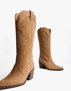 מפעל ישיר לוגו מותאם אישית רקום נשים midi מגפי עור שחור לבן קיץ חורף - Product Image 6