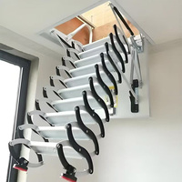 Escalier de grenier électrique pliable automatique avec télécommande pour la rénovation de la maison, l'accès aux celliers et aux pièces de rangement