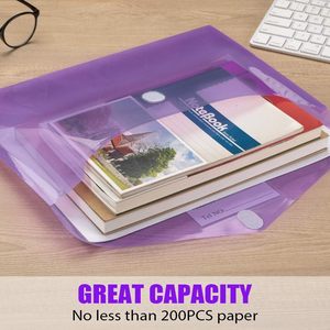 Enveloppes en plastique de couleurs assorties personnalisées, dossiers transparents pour fichiers de documents, format <span class=keywords><strong>lettre</strong></span> A4, dossier avec pochette pour étiquettes - Product Image 3