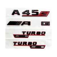 Logotipo 3D ABS para A45S A35, Adhesivo Deportivo Rojo y Negro para Maletero, Calcomanía para Puerta Lateral