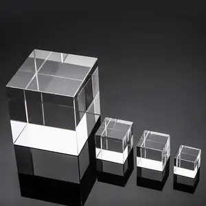 K9 Kristall 3D-Lasergravur einfärbiger Kristallglaswürfel transparenter Kristallgrunddekoration