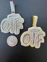 Collier pendentif deux tons plaqué or OTF Only the Family Hip Hop Men