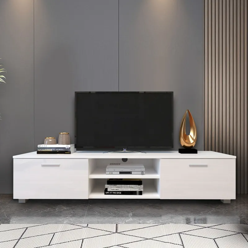 Sunrise TV Stand TV Media Console Entertainment Center Television Table 2 Storage Cabinet With Open Shelves For Living Room