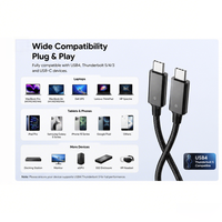 En stock – Câble USB4 de 1 m pour Thunderbolt 5, 80 Gbit/s, 240 W, 16K, Type C vers C, câble de charge rapide et de transfert de données pour MacBook Pro, iPhone 17, iPad