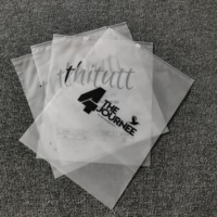 T-shirt avec logo personnalisé auto-scellant pour vêtements emballage givré d'expédition fermeture éclair sacs en plastique fermeture éclair pour vêtements pour petites entreprises