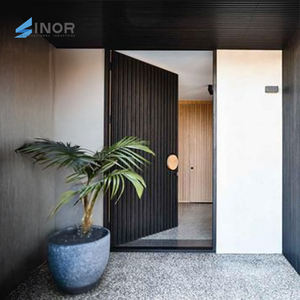 Puerta Principal Clásica de Madera Maciza con Patrón Tallado a Mano y Bisagras Resistentes para Villas y Mansiones de Lujo - Product Image 2